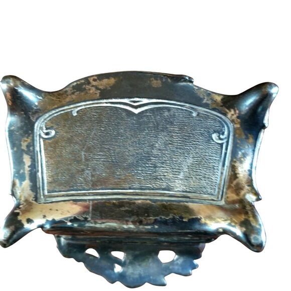 1900s Vintage Antique Jewelry Casket  Art Nouveau Footed Trinket Box 395 Lined - Picture 8 of 9